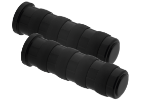 Strapped" aluminum grips for internal throttle cable